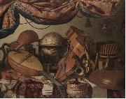A Still Life with Musical Instuments including a Viola Bartolomeo Bettera